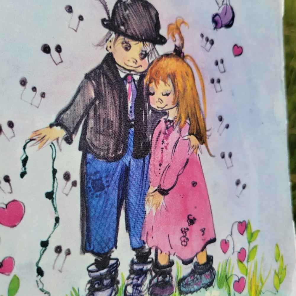 Vintage Made in France Birthday Card ~ 1960s ~ Frame-worthy! ~ Cute Couple